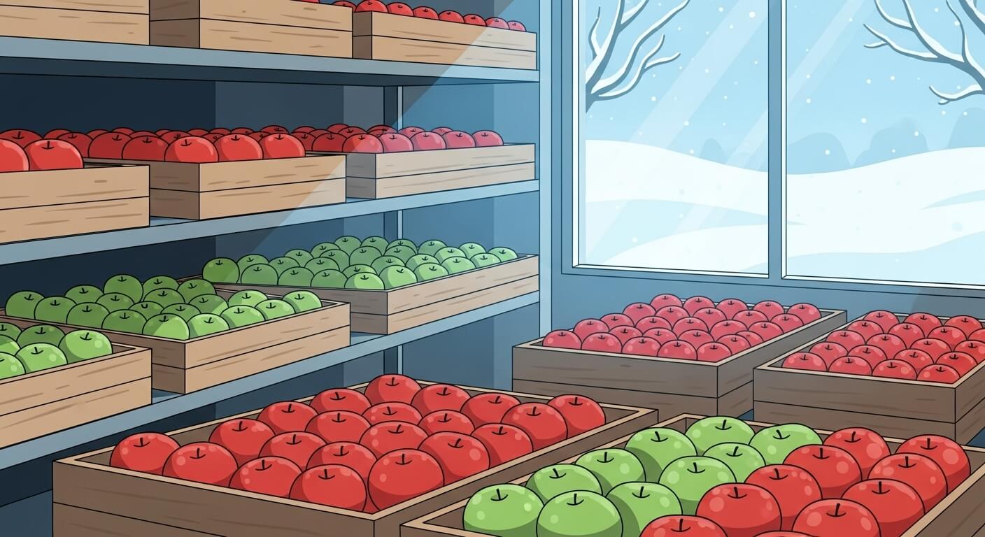 저장성: 겨울까지 신선함을 유지하는 강원도 사과의 장점
