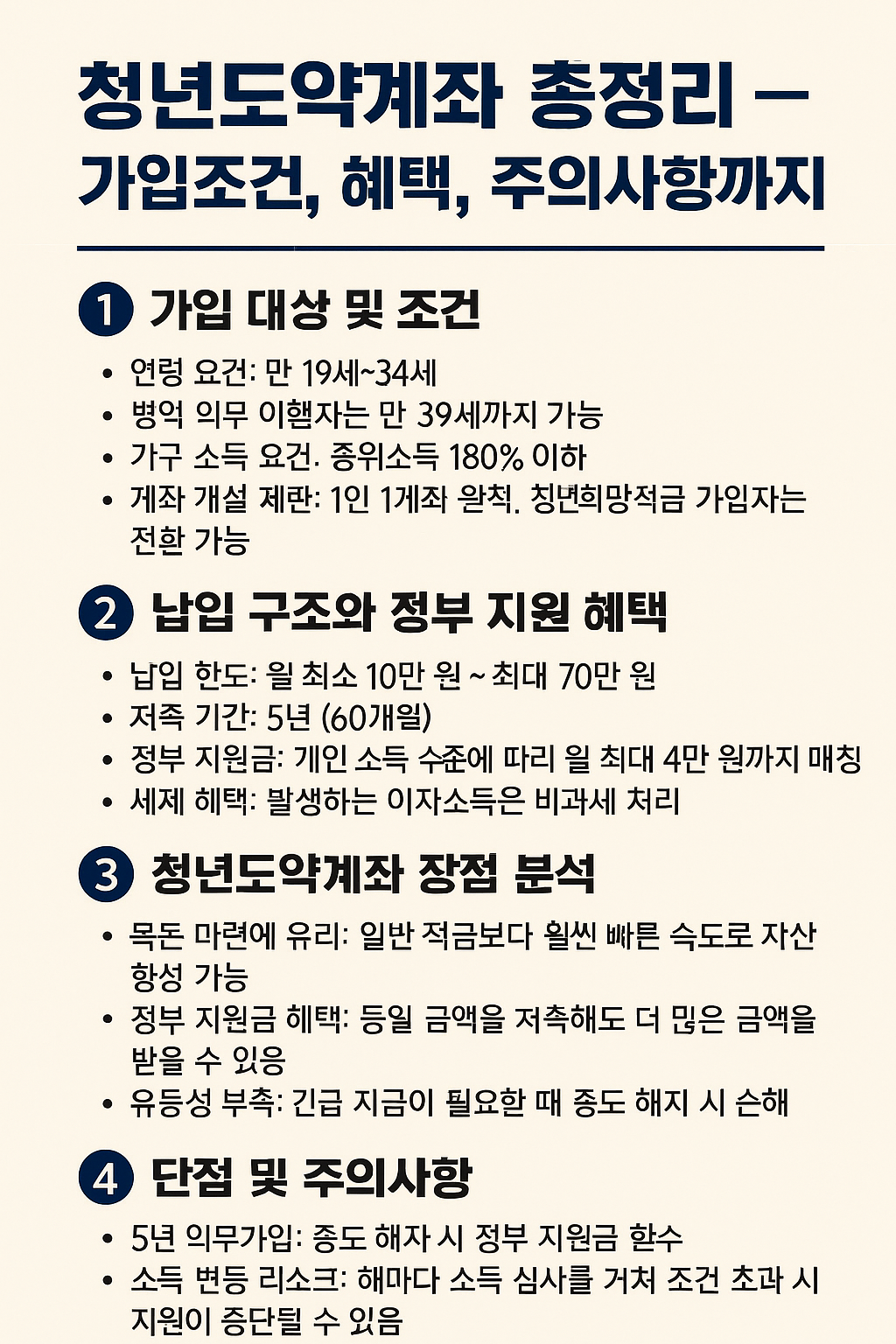 청년도약계좌 2025 완벽 가이드 — 가입조건·혜택·주의사항 총정리