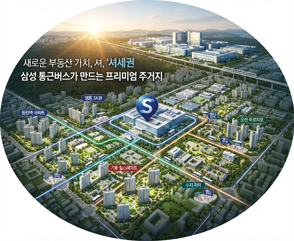 삼성 셔틀버스 노선이 집값에 미치는 영향, 새로운 부동산 가치 '셔세권'이 뜬다