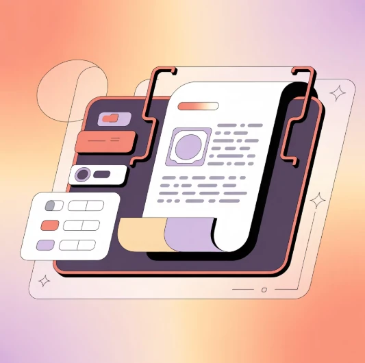 OCR(광학문자인식) 예시 일러스트