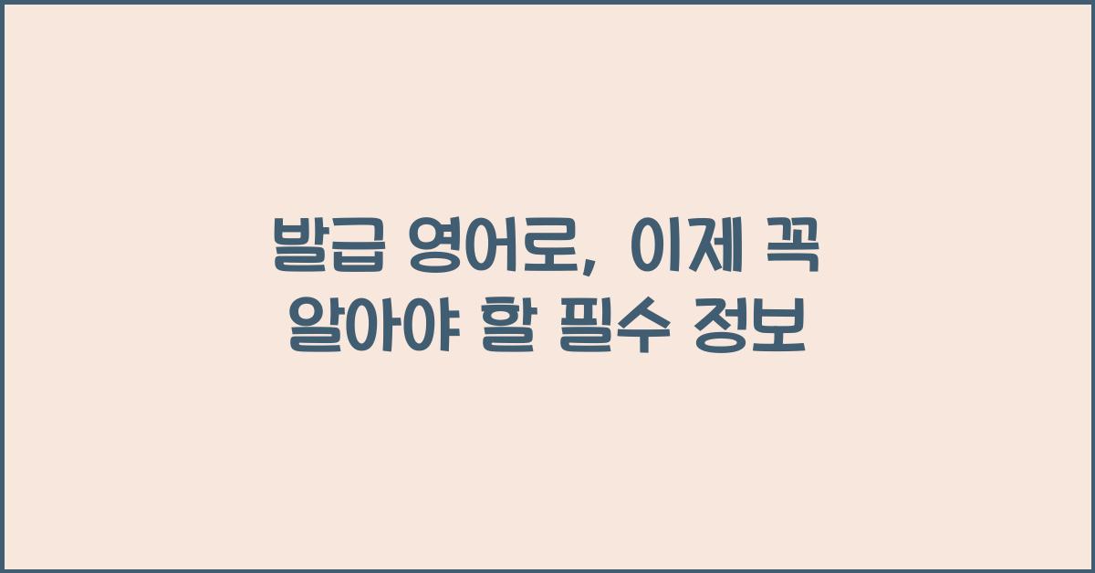 발급 영어로