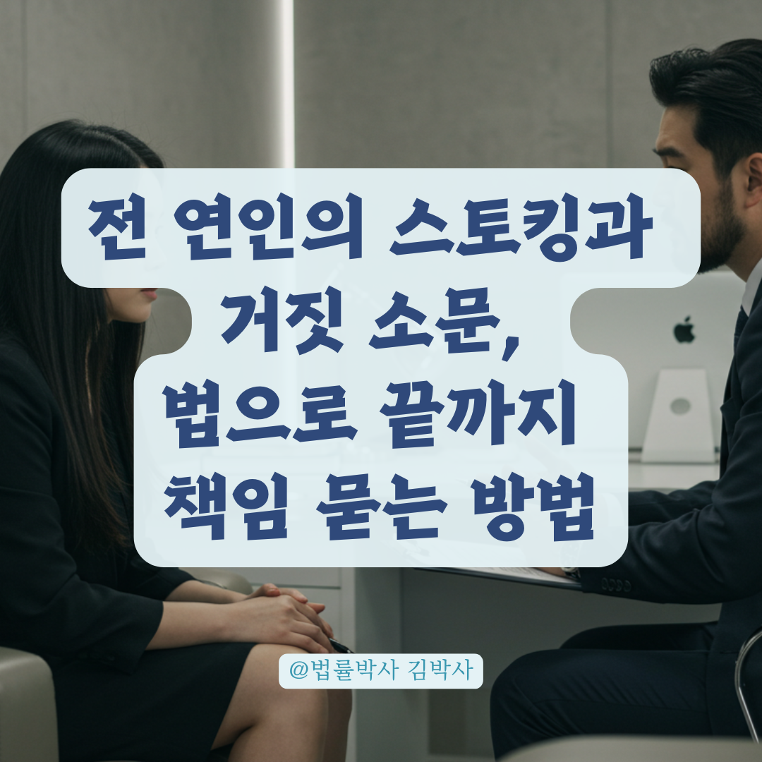 전 연인의 스토킹과 허위사실 유포, 법적으로 끝까지 책임 묻는 방법 정리.