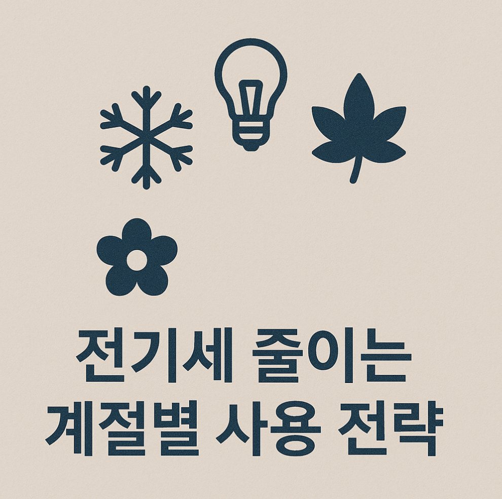 계절별 전기세를 나타낸 사진