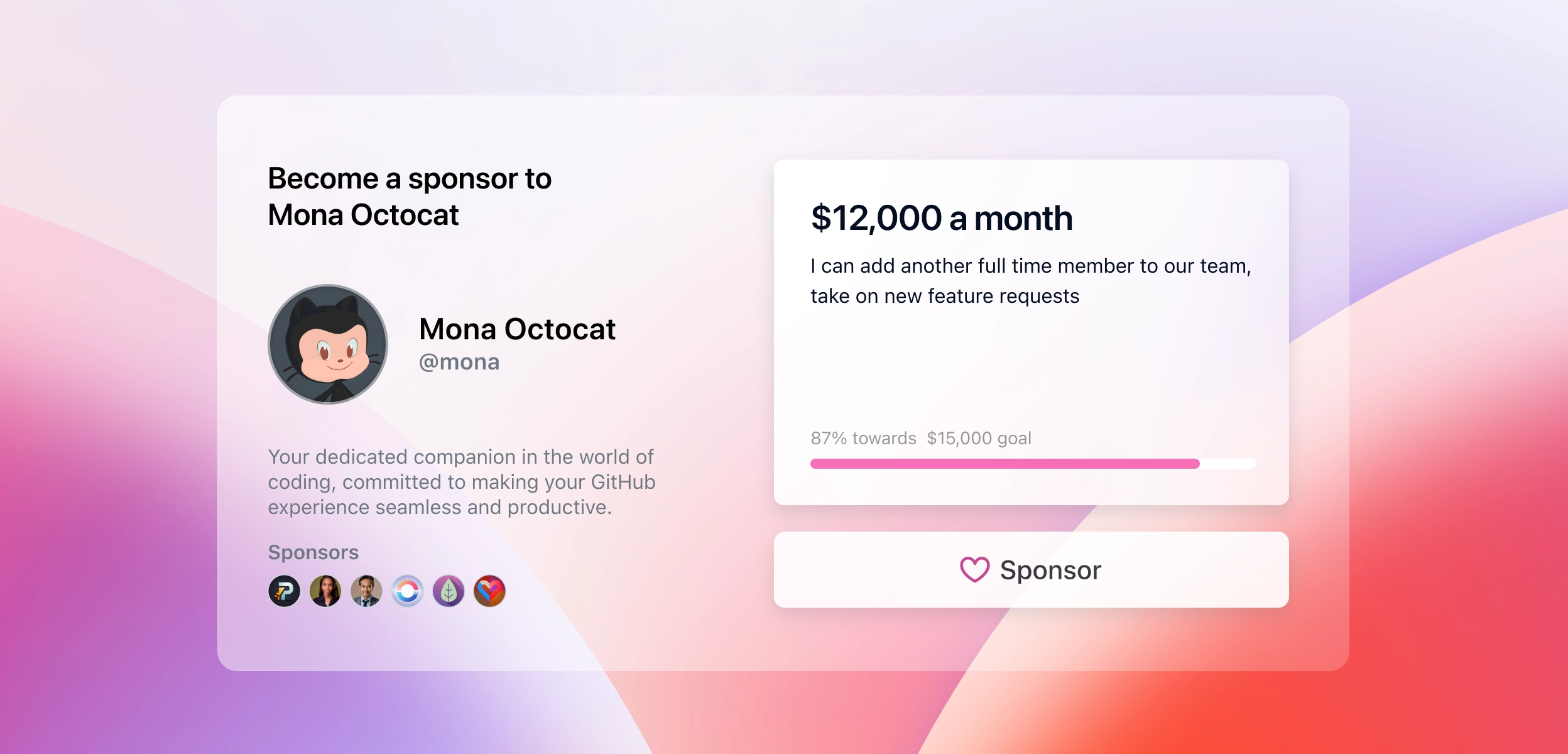 GitHub Sponsors 지원
