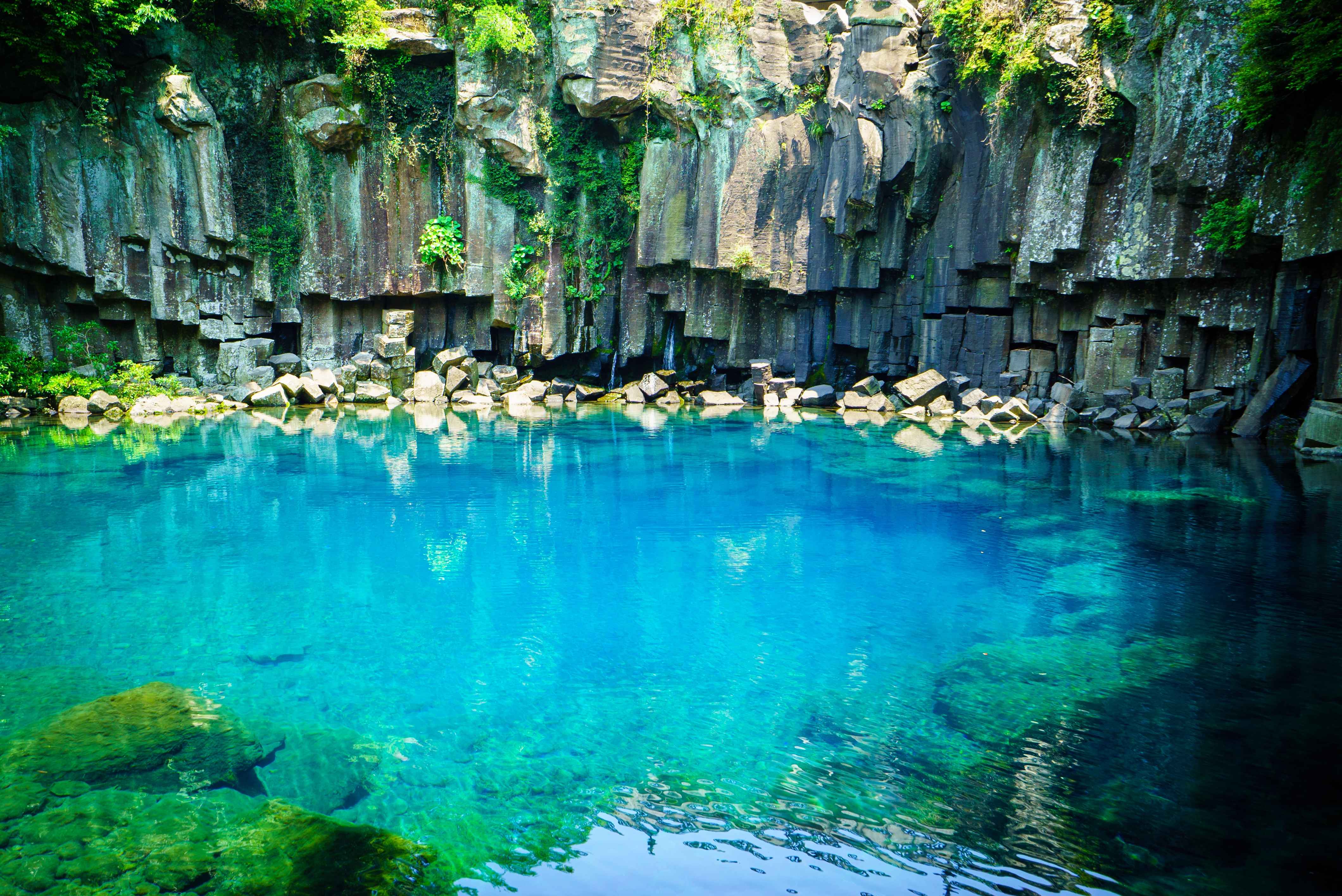 제주도 천제연 폭포 사진