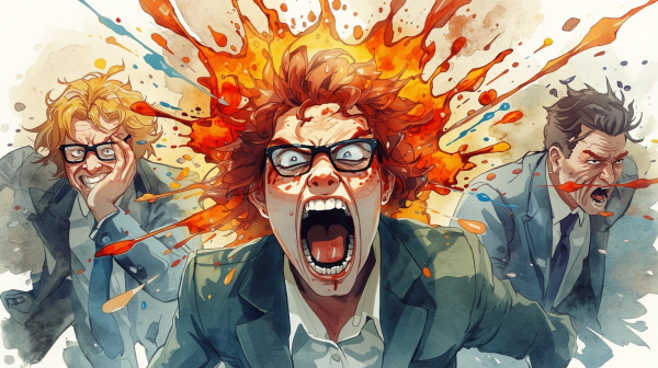 ESTJ는 감정보다 실행과 실질을 우선시합니다. 그러나 억제된 감정은 정서적 긴장을 높이고, 예상치 못한 순간에 터지기도 합니다에 관한 그림