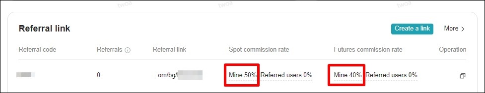 파트너 요율 확인창