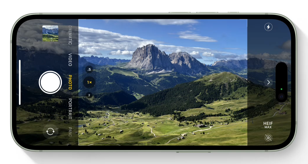 아이폰 15 48MP 메인 카메라