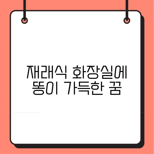 재래식 화장실에 똥이 가득한 꿈