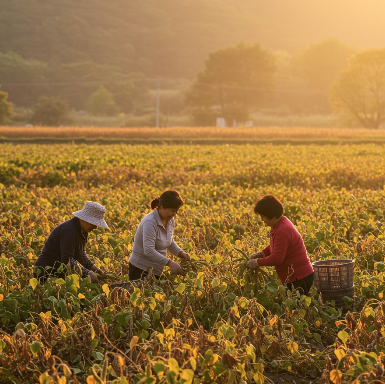 호랑이콩 수확시기