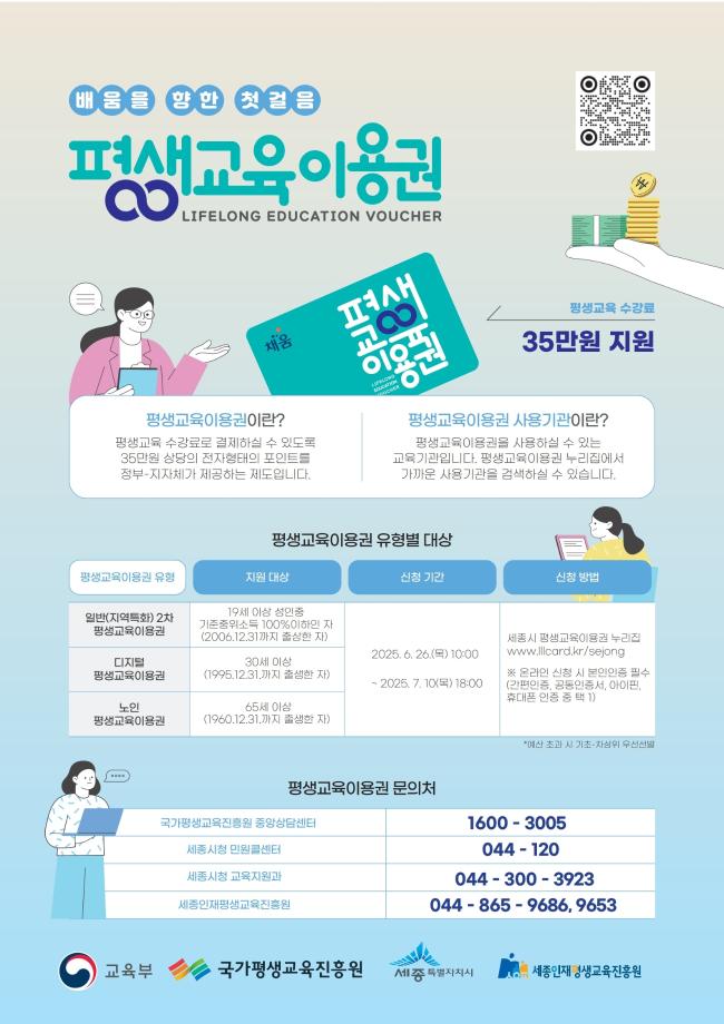 세종특별자치시 평생교육이용권이란?