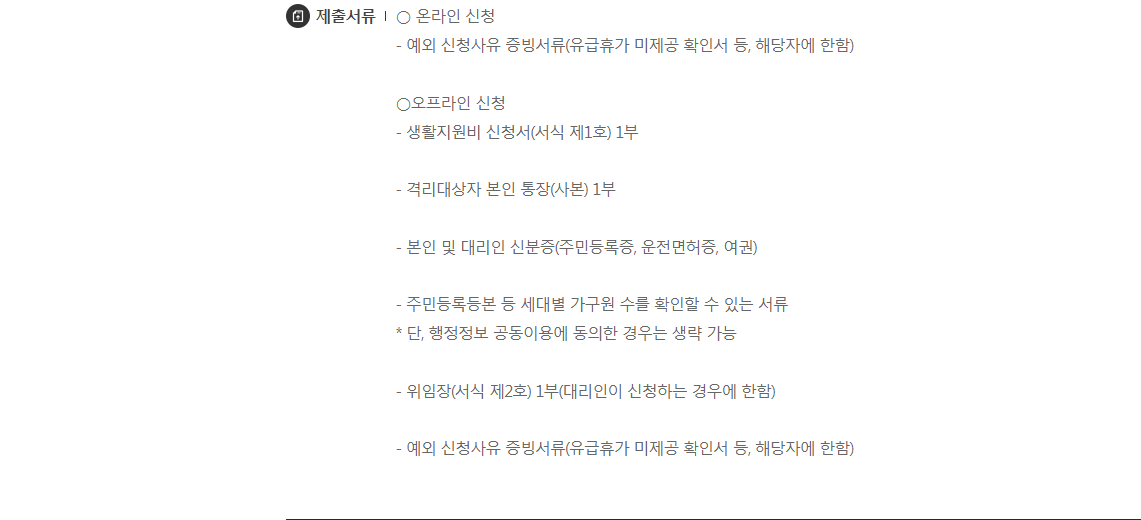 코로나 확진자 지원금 제출 서류