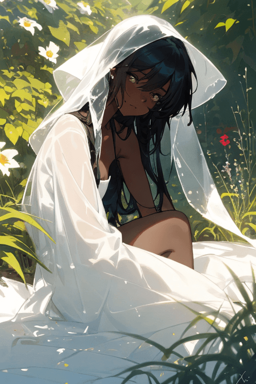 Playground AI로 생성한 그림(2) - 아름다운 검은 피부의 소녀