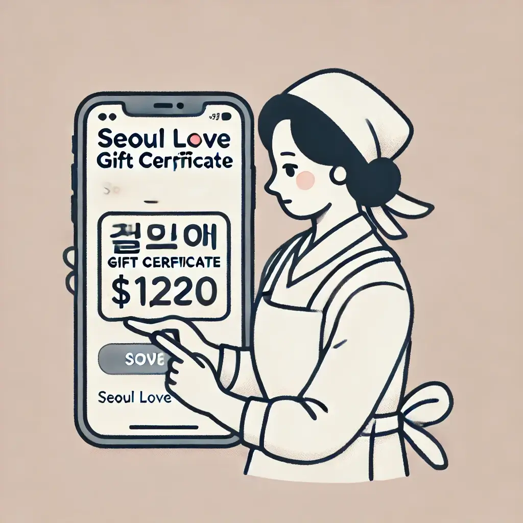 스마트폰 앱으로 서울사랑상품권을 구매하는 주부