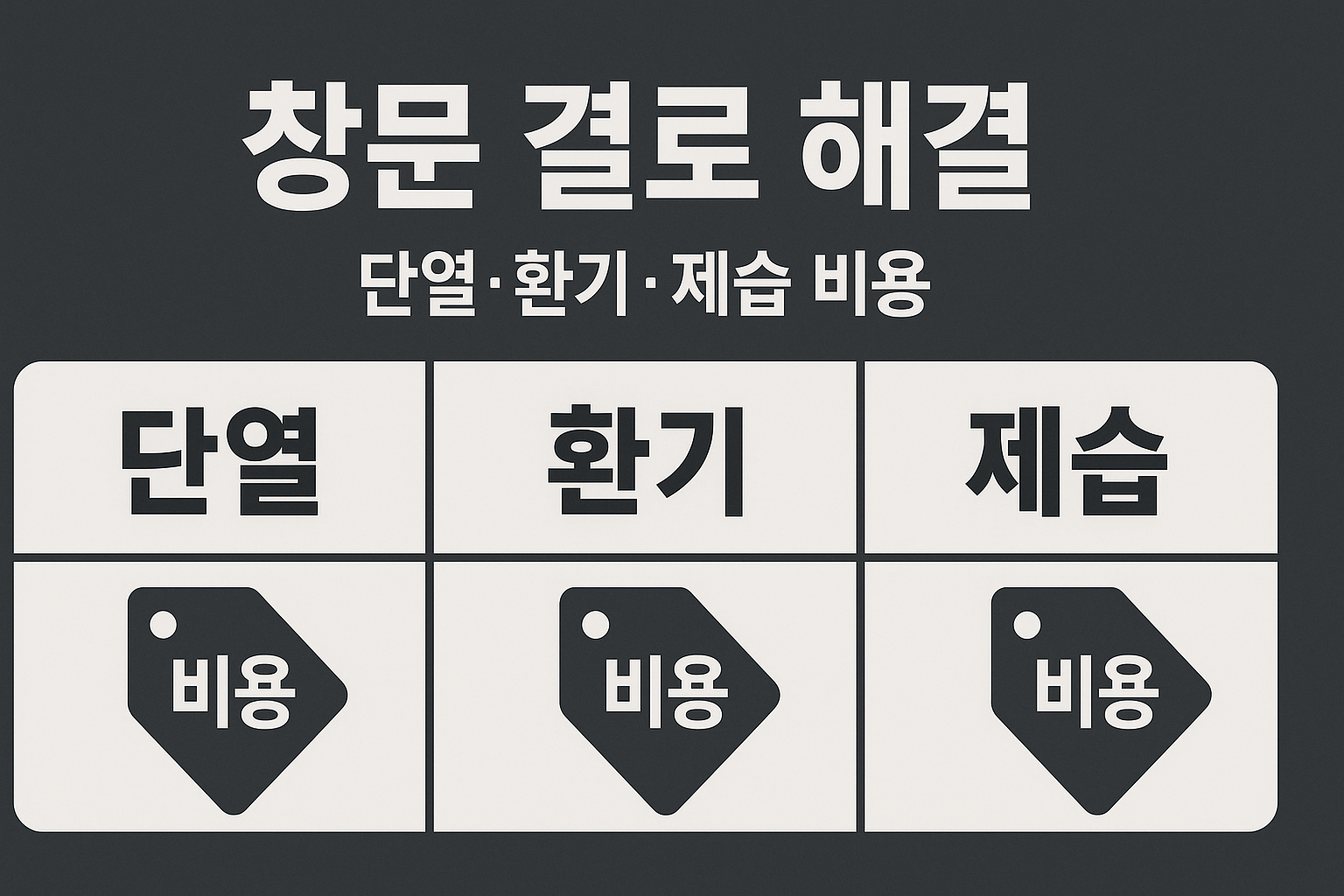 겨울 창문 결로 원인과 해결 인포그래픽