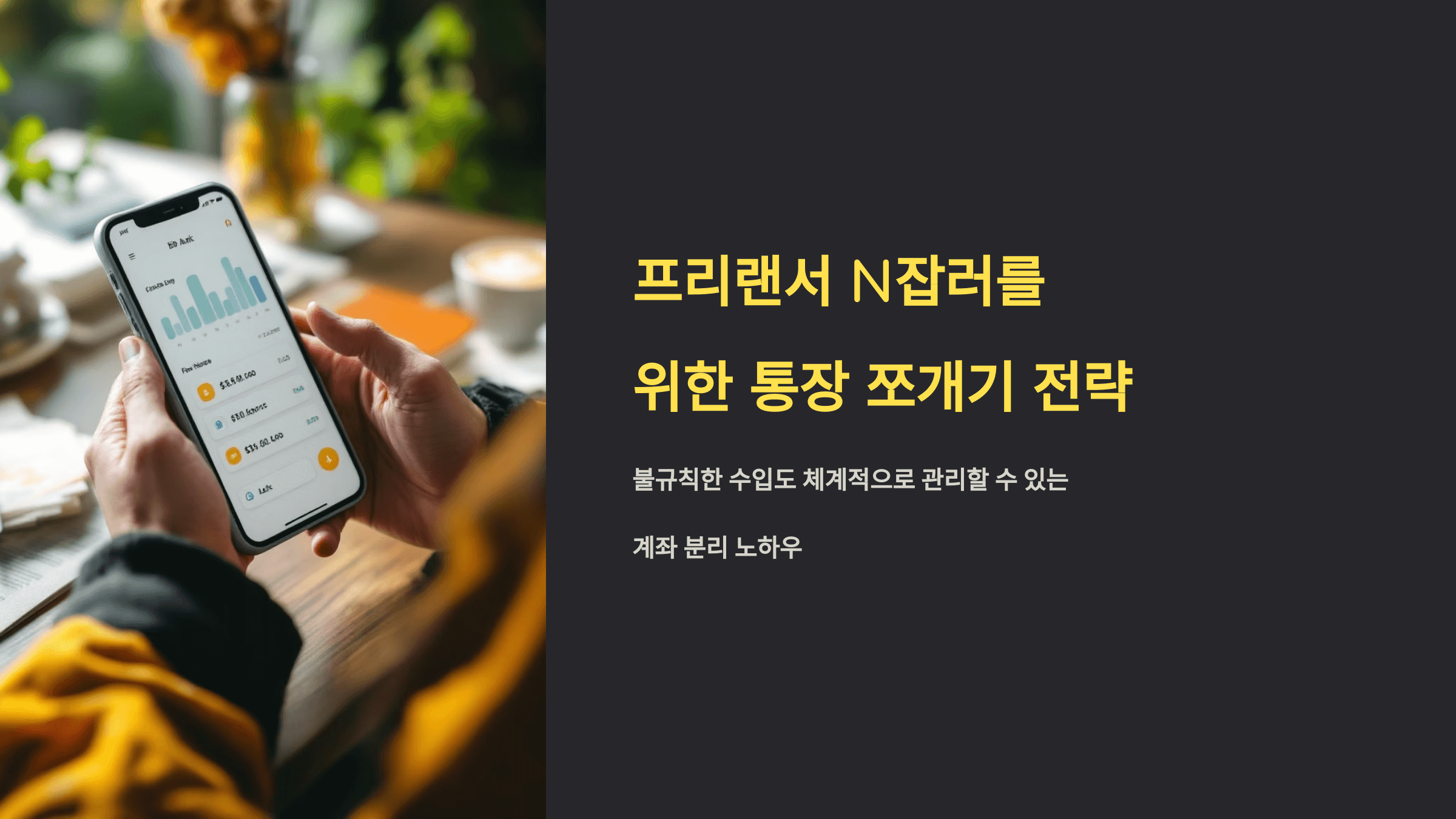 프리랜서 n잡러를 위한 통장 쪼개기 전략