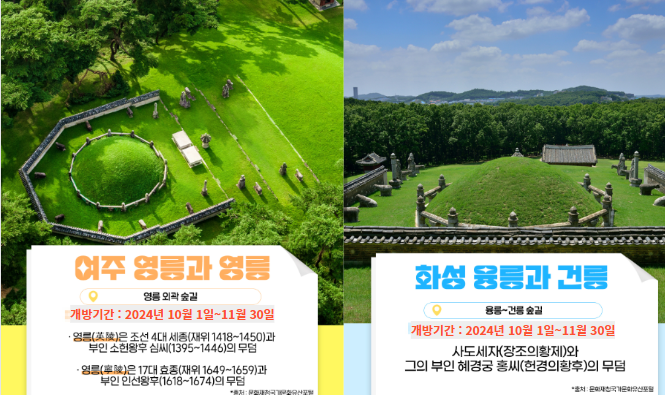 조선왕릉숲길 개방안내