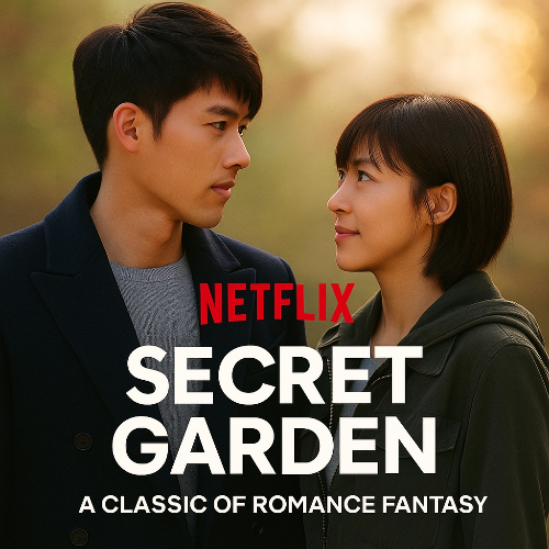 영혼이 뒤바뀐 남,녀 주인공들이 서로를 바라보고 있는 모습