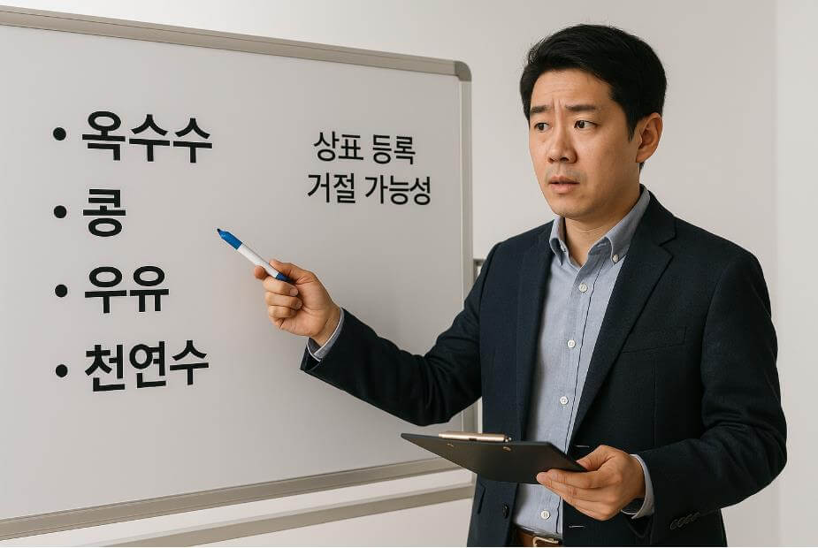 원재료·성분형 상표의 예시를 설명하는 변리사