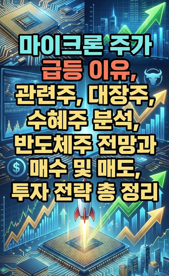 마이크론 주가 급등 이유, 관련주, 대장주, 수혜주 분석, 반도체주 전망과 매수 및 매도, 투자 전략 총 정리