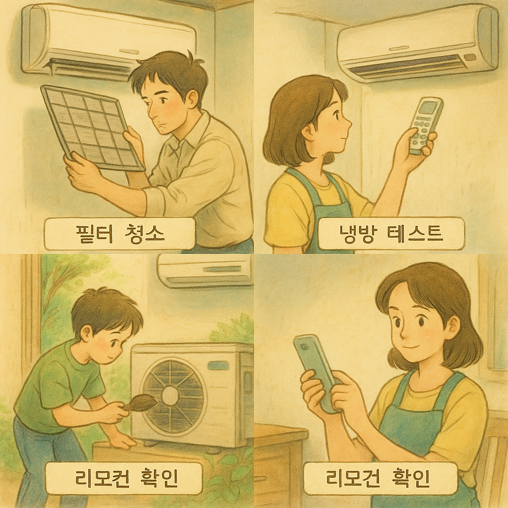 2025년- 캐리어- 에어컨- 사전점검- 방법