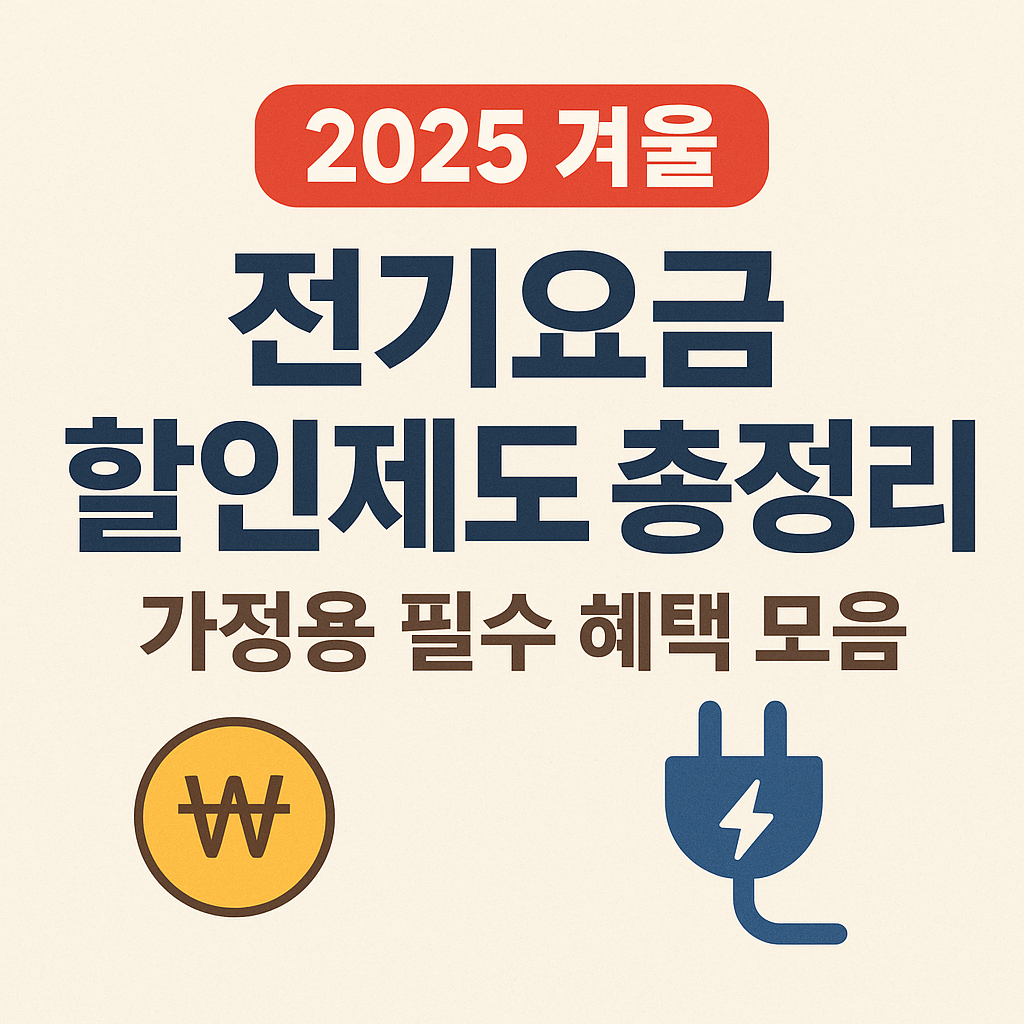 🔥2025 겨울 전기요금 할인제도 총정리|가정용 필수 혜택 모음
2025난방비,전기요금할인,에너지바우처,한전복지할인,난방비지원,지자체난방지원,에너지효율환급,겨울난방준비,가계지원금,전기요금절감