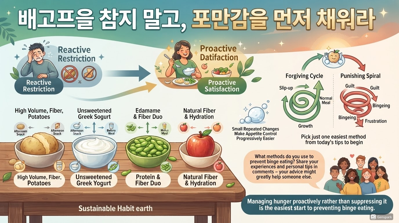 배고픔을 참지 말고 포만감을 먼저 채워라