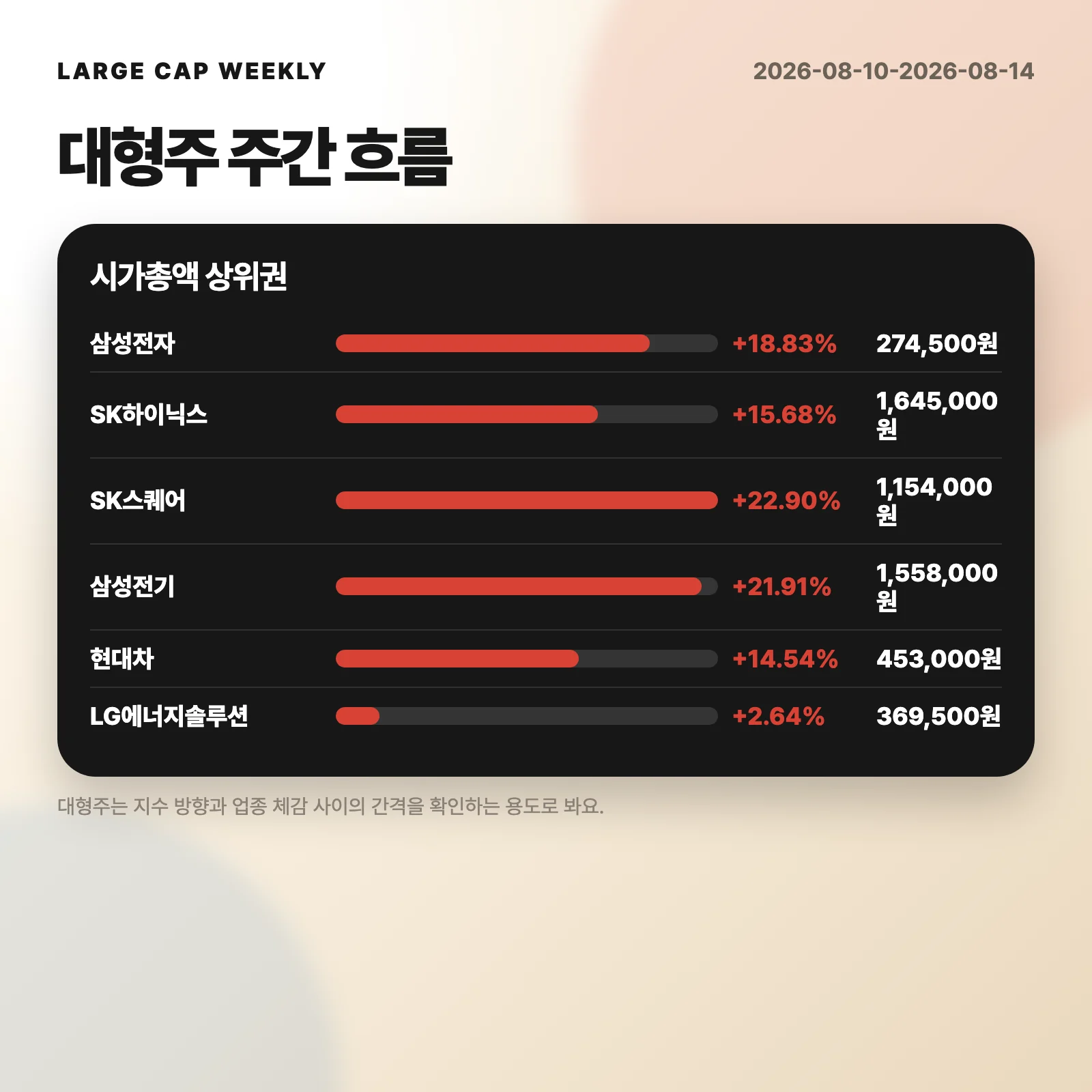 대형주 주간 흐름