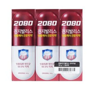 2080 진지발리스 오리지날 치약&#44; 120g&#44; 3개