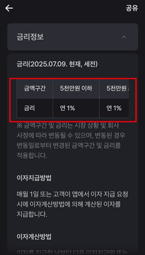 토스 금리