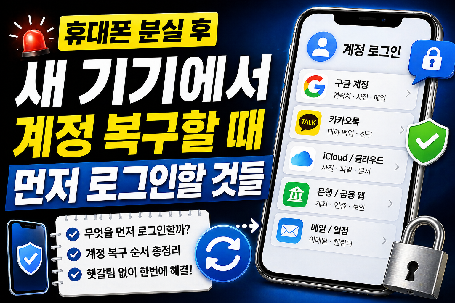 새기기 계정 복구