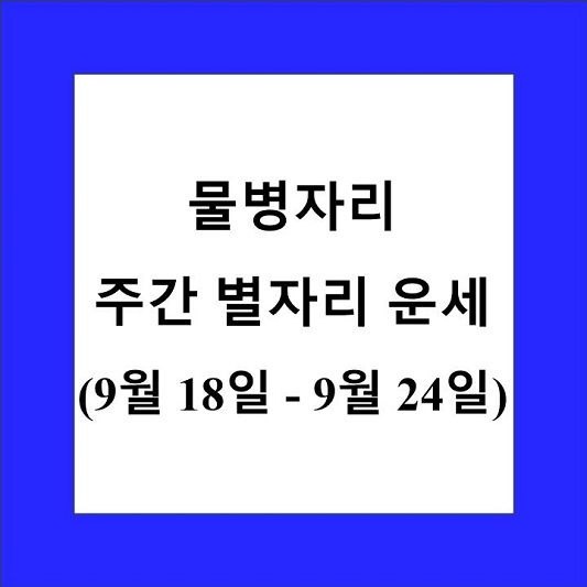 물병자리 주간 별자리 운세 제목 상자