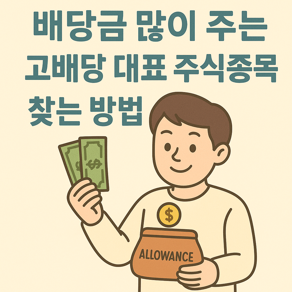 고배당 대표 주식종목 찾는 방법