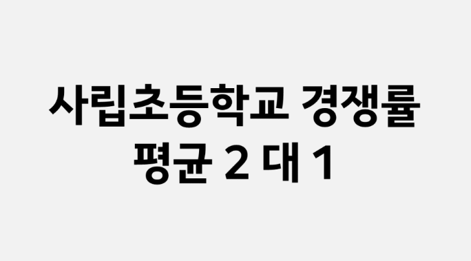 사립초등학교, 사립초 경쟁률