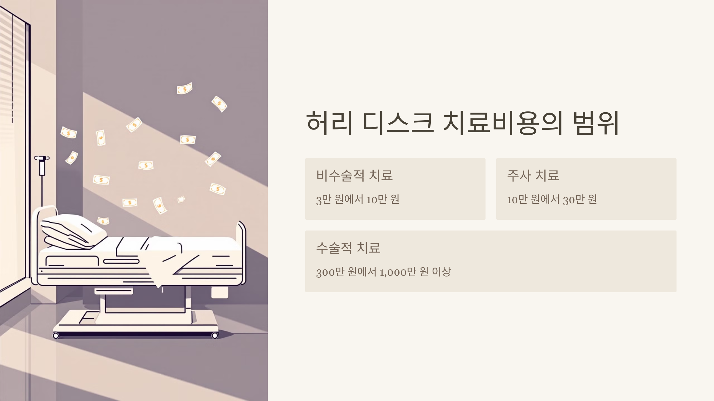 허리 디스크 치료비용