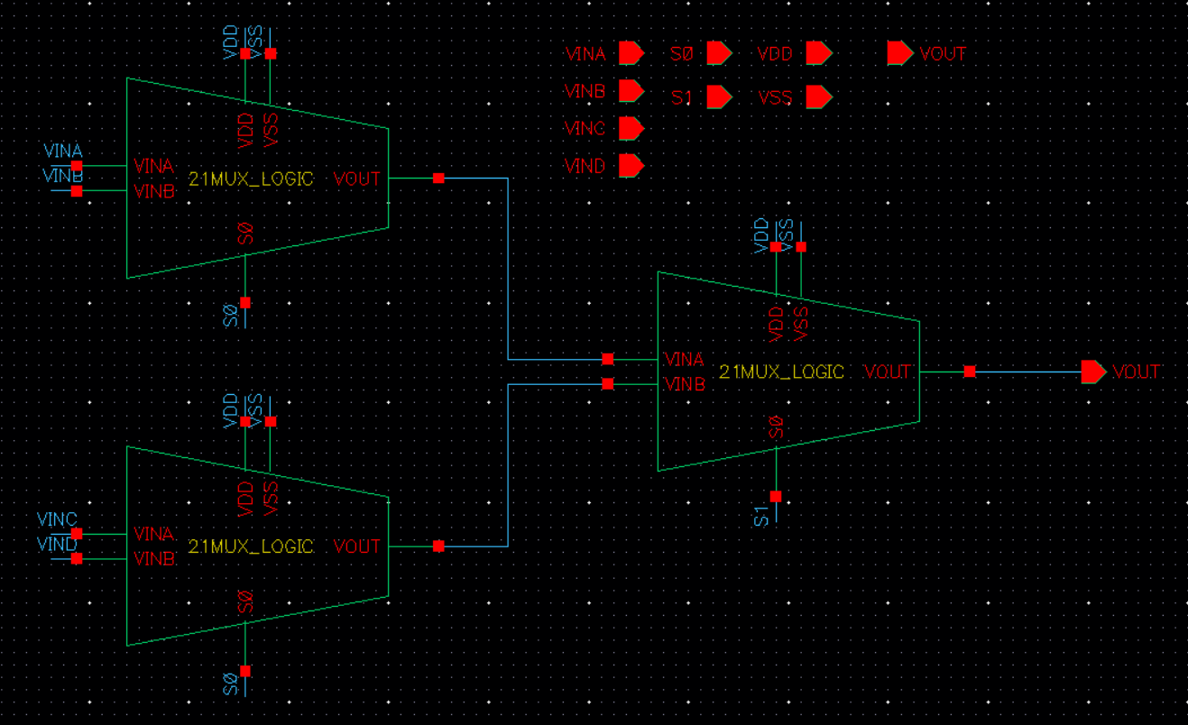 [FullCustomIC] Cadence Virtuoso_4x1 MUX(Logic, Switch), 8x1 MUX(Logic, Switch), 16x1 MUX(Logic, Switch)