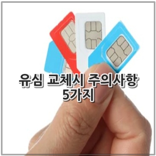유심 교체시 주의사항