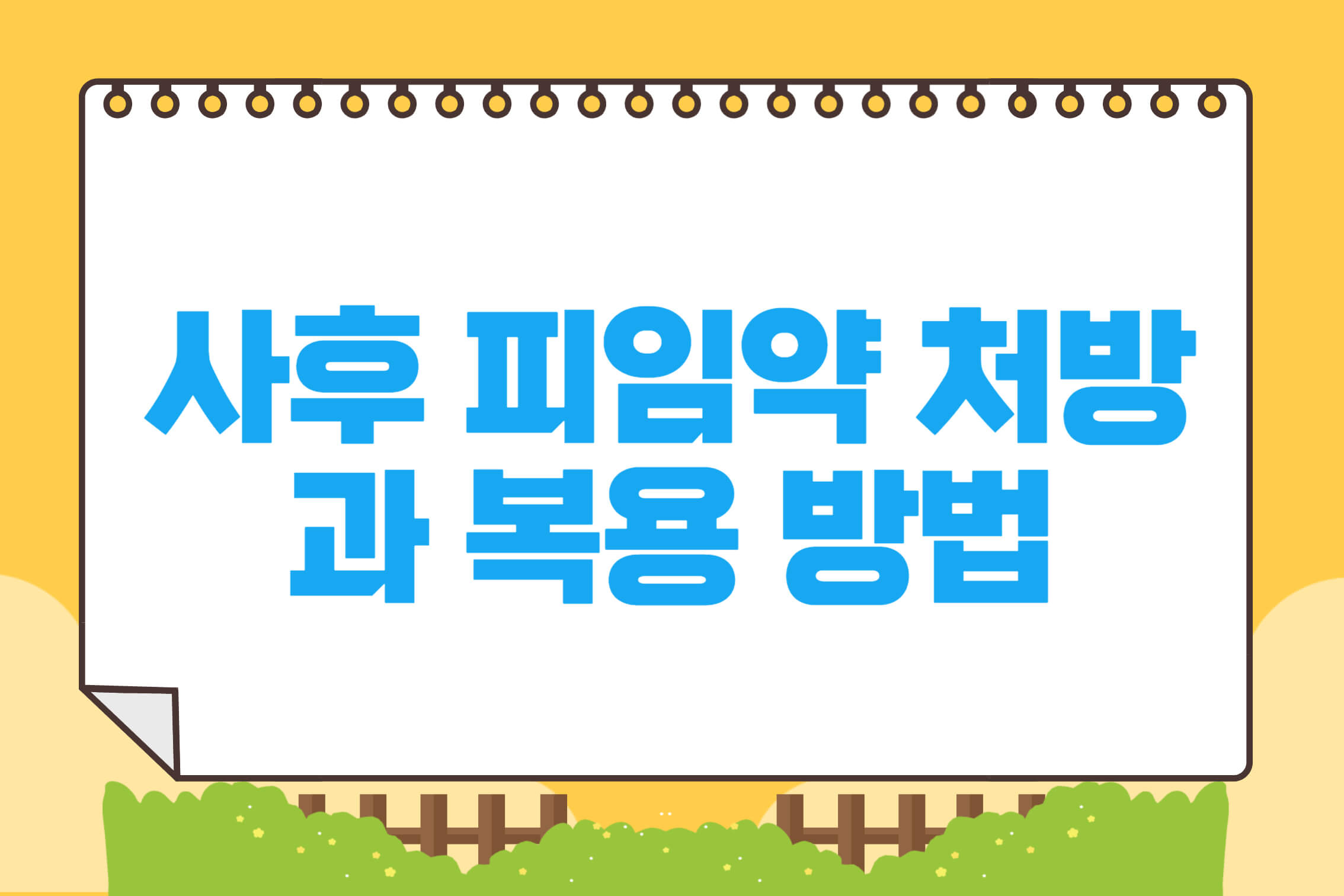 사후 피임약 처방 과 복용 방법