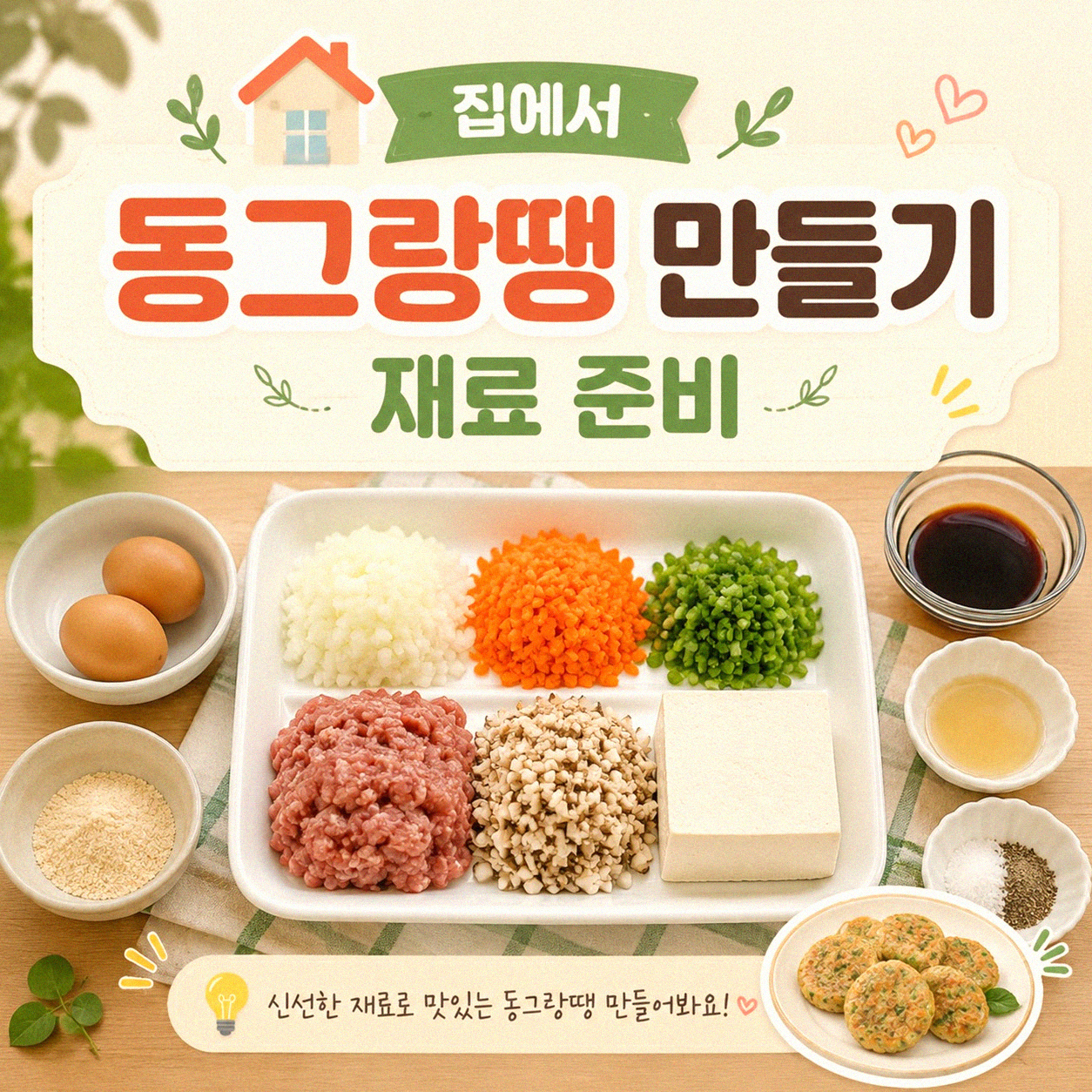 집에서 동그랑땡 만들기, 이것만 알면 실패 없어요