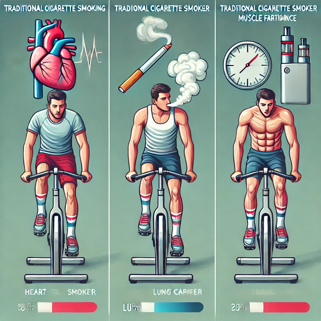 전자담배가 운동 능력에 미치는 충격적인 영향과 부작용