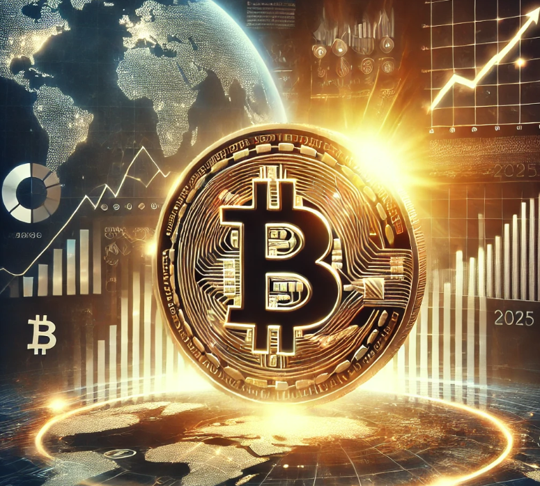 2025년 비트코인을 표현한 사진