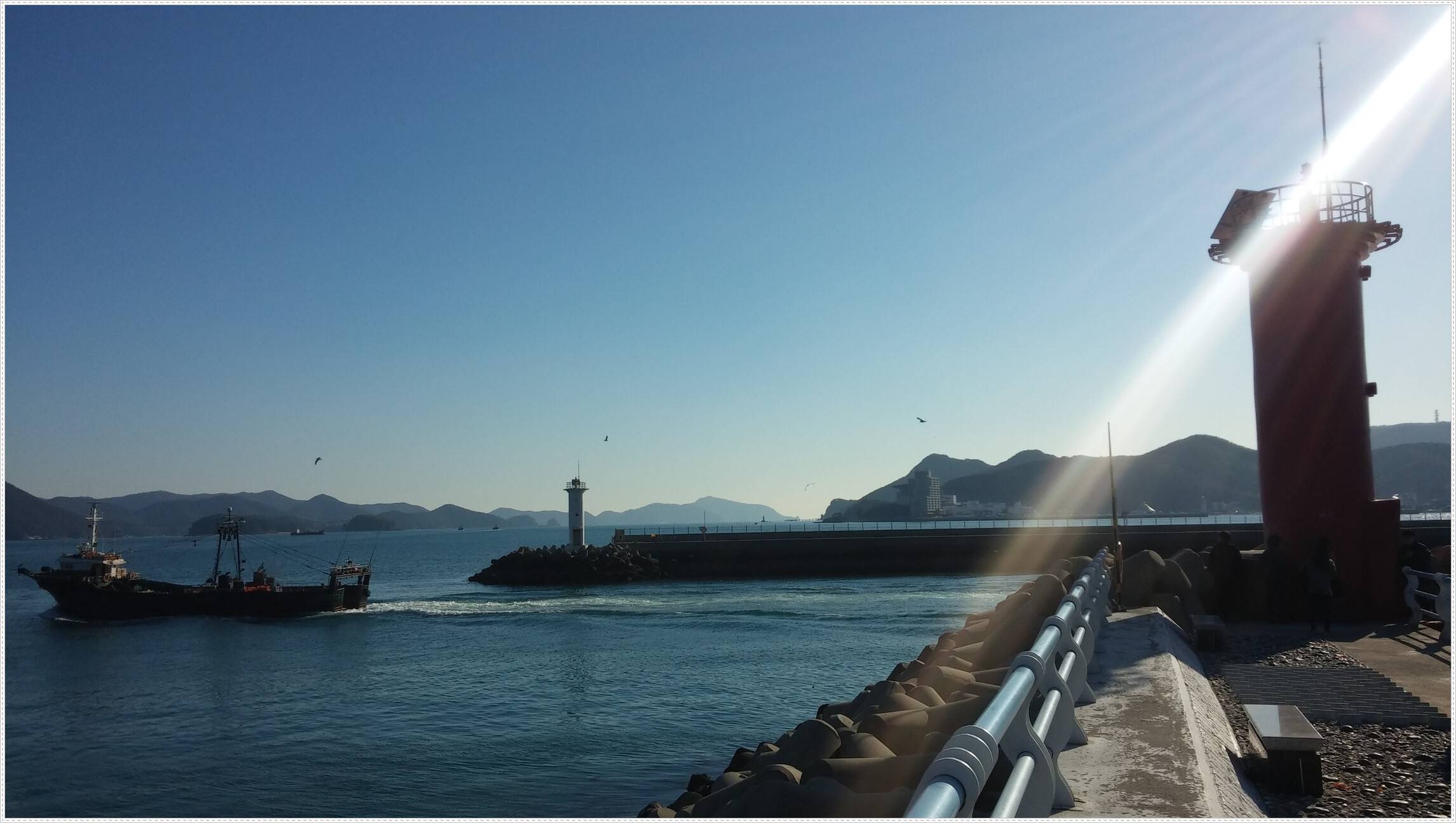 이순신공원에서 바라본 바다