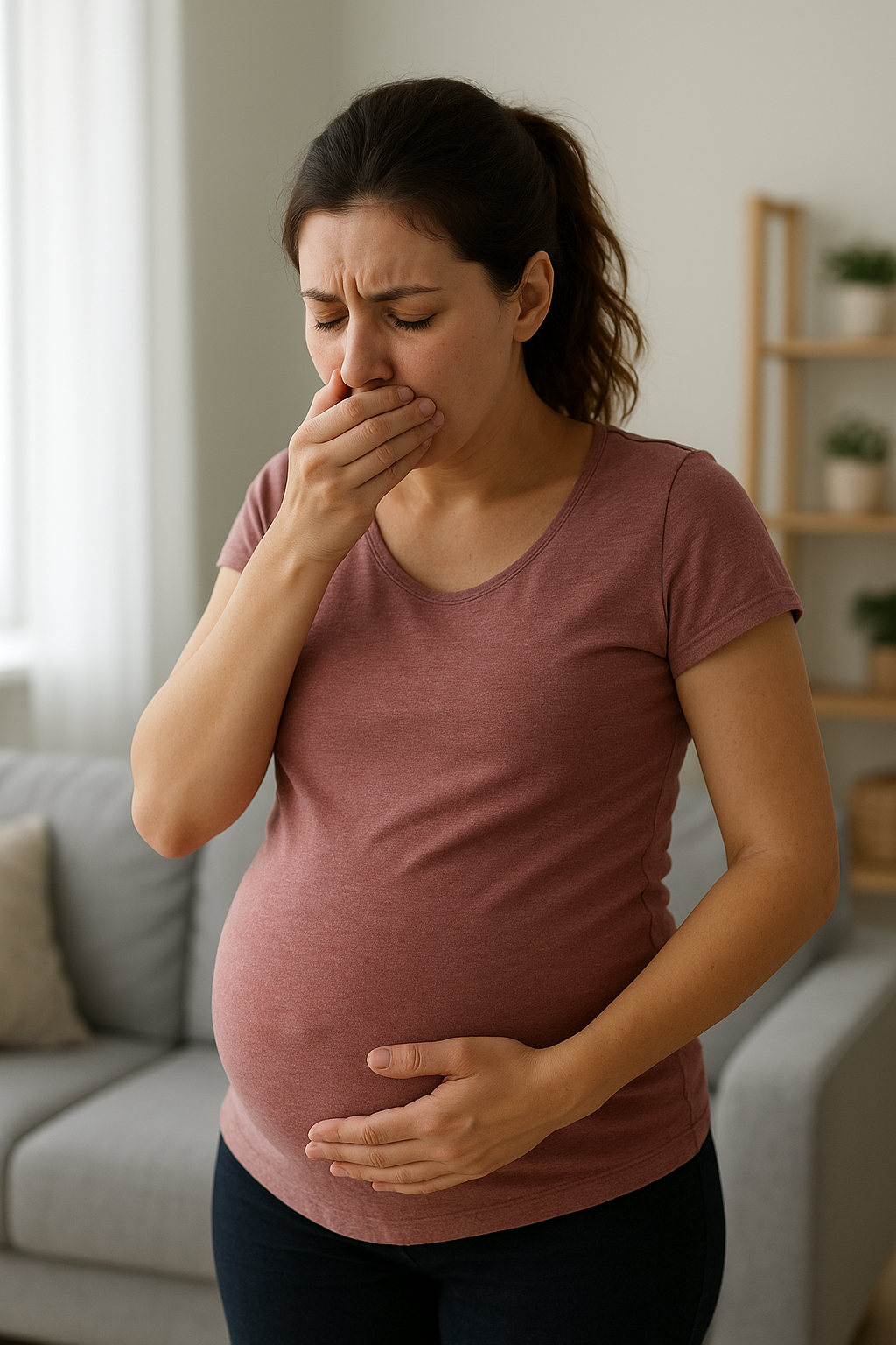 입덧하는 임산부 이미지