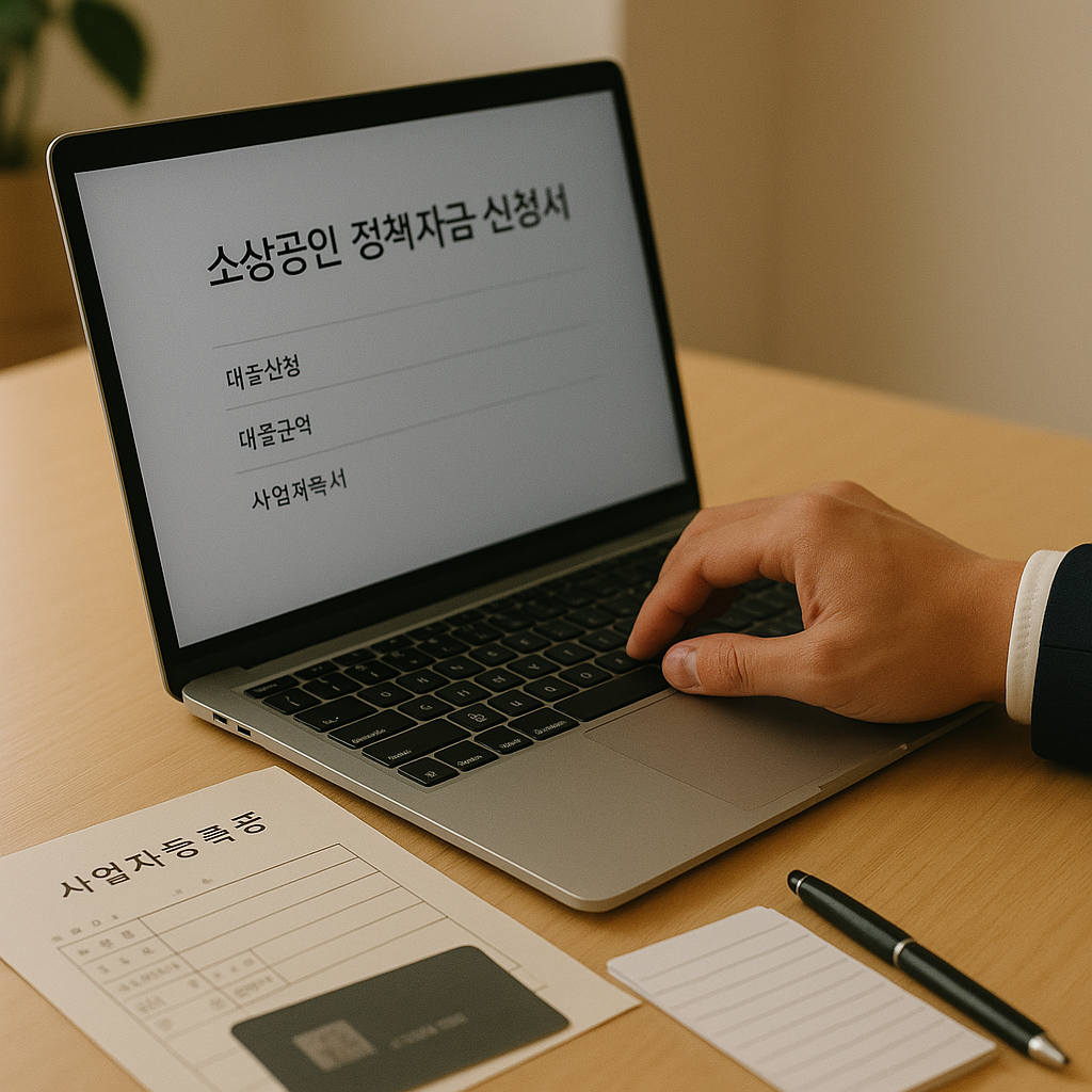 소상공인 정책자금 신청 관련 사진