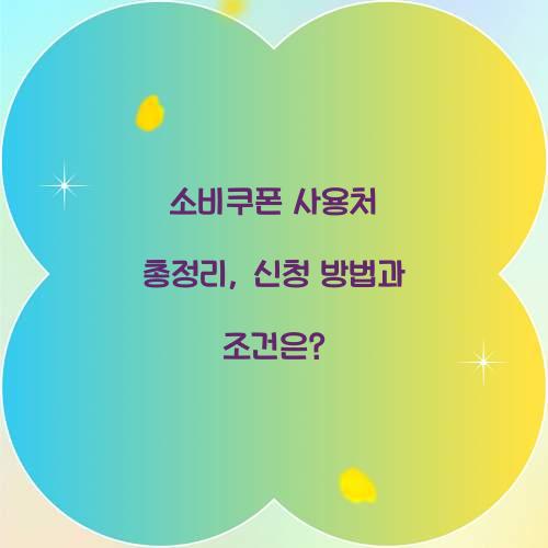 소비쿠폰 사용처