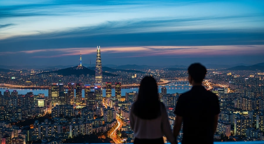 서울 야경 데이트 코스-N서울타워, 롯데월드타워, 63 빌딩 서울의 밤