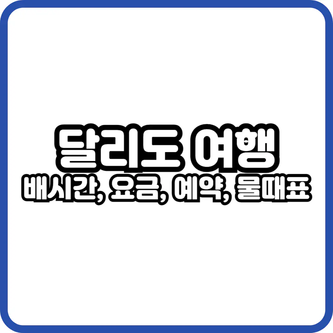 달리도 배시간