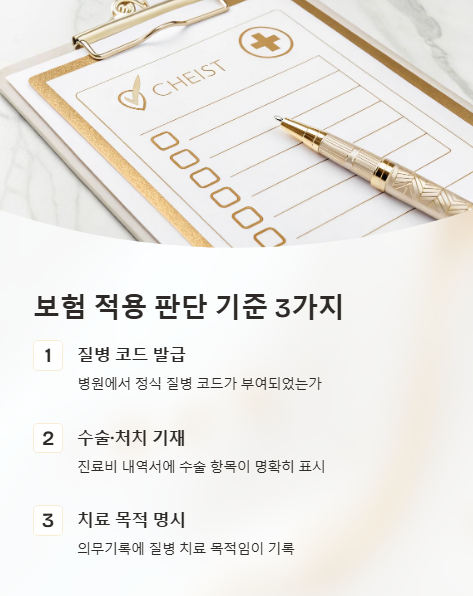 보험 적용 판단 기준
