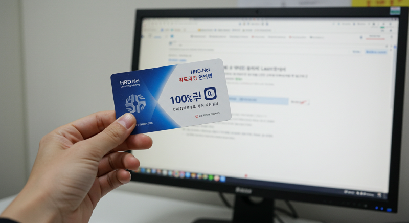 HRD-Net에서 &amp;#39;자비 부담금 0원&amp;#39; 과정 찾기