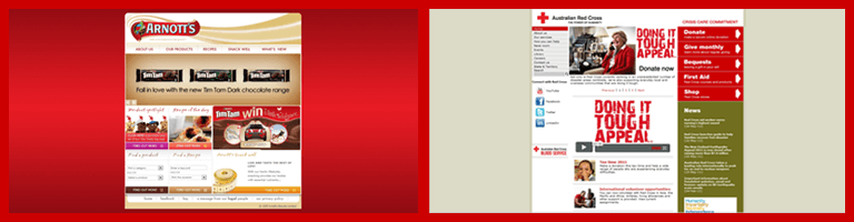 웹에서 빨간색 사용 예시